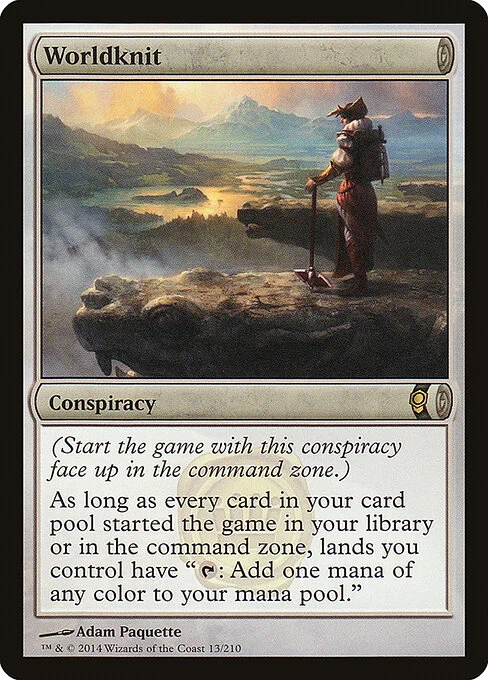 Worldknit, carta Magic di tipo Conspiracy illustrata da Adam Paquette