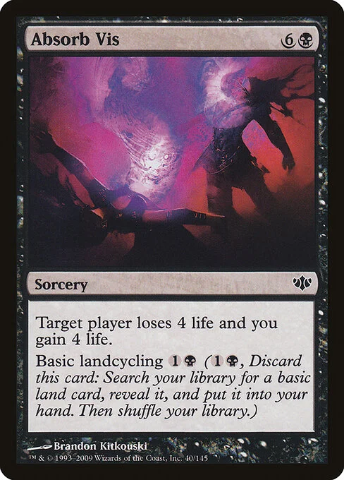 Absorb Vis, carta Magic di tipo Sorcery illustrata da Brandon Kitkouski