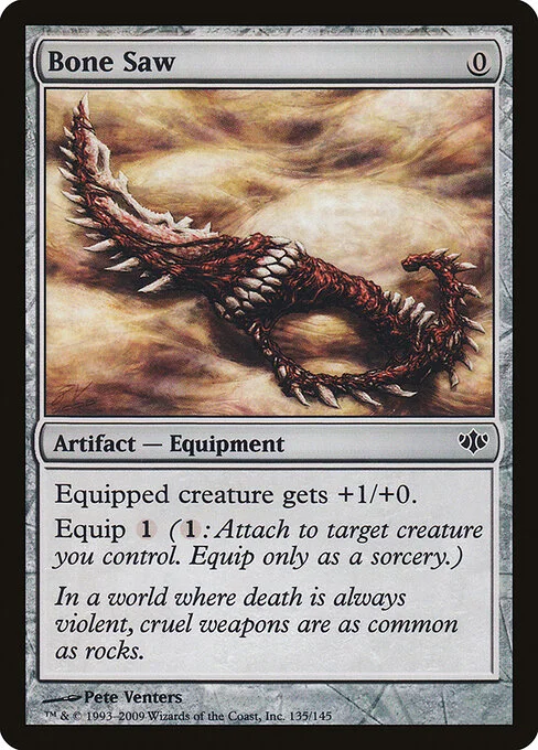 Bone Saw, carta Magic di tipo Artifact — Equipment illustrata da Pete Venters