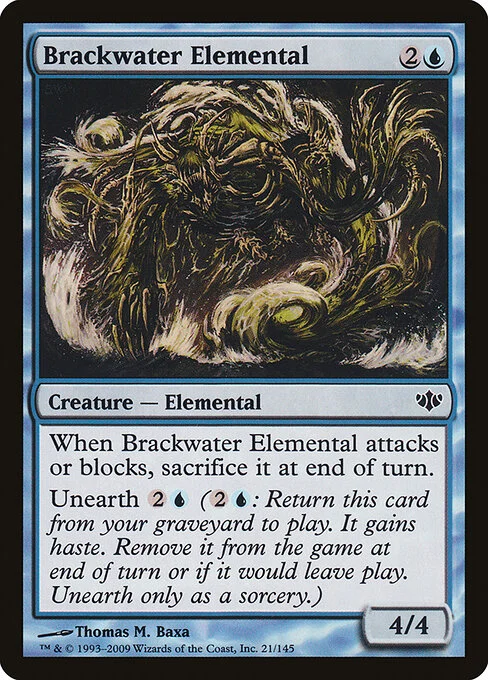 Brackwater Elemental, carta Magic di tipo Creature — Elemental illustrata da Thomas M. Baxa
