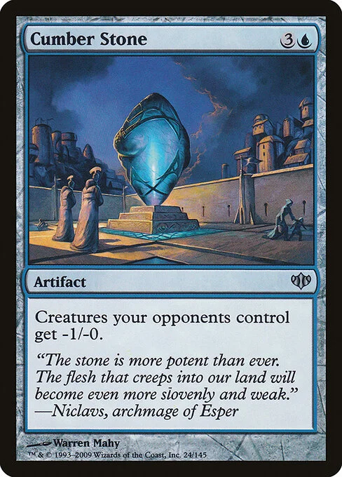 Cumber Stone, carta Magic di tipo Artifact illustrata da Warren Mahy