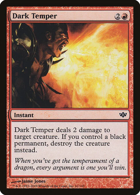 Dark Temper, carta Magic di tipo Instant illustrata da Jaime Jones