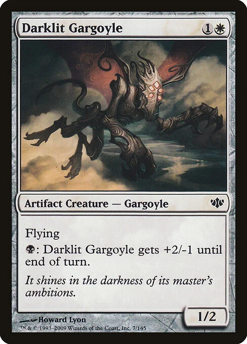 Darklit Gargoyle, carta Magic di tipo Artifact Creature — Gargoyle illustrata da Howard Lyon