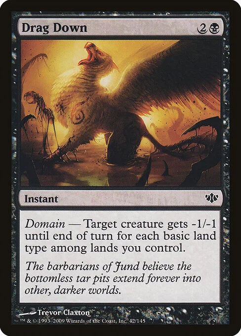 Drag Down, carta Magic di tipo Instant illustrata da Trevor Claxton