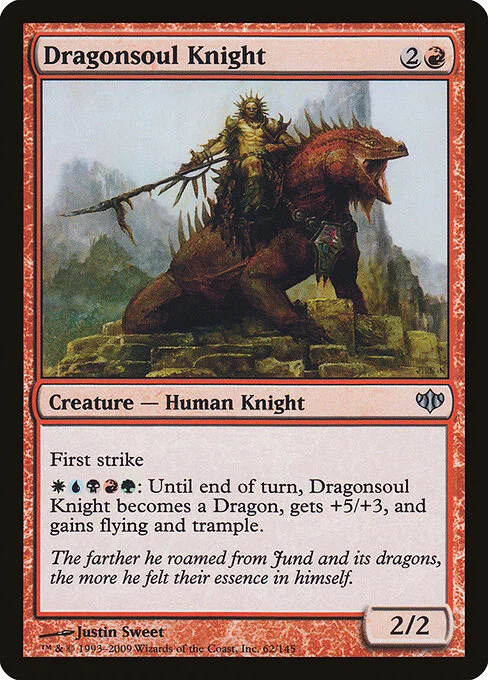 Dragonsoul Knight, carta Magic di tipo Creature — Human Knight illustrata da Justin Sweet