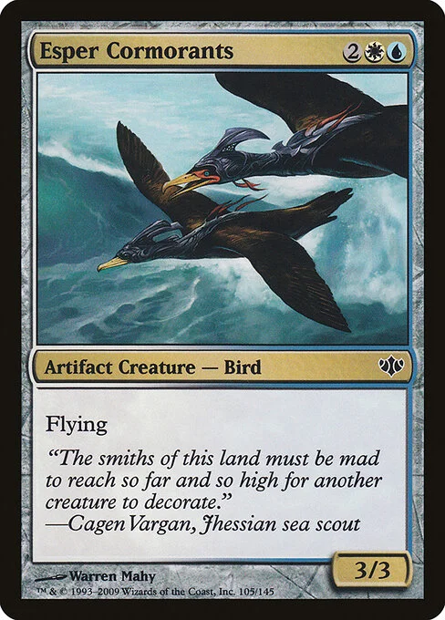 Esper Cormorants, carta Magic di tipo Artifact Creature — Bird illustrata da Warren Mahy