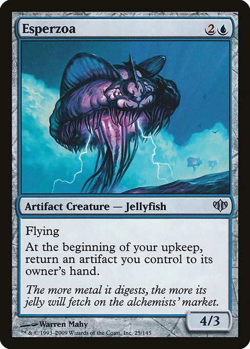 Esperzoa, carta Magic di tipo Artifact Creature — Jellyfish illustrata da Warren Mahy