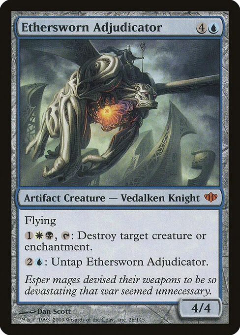Ethersworn Adjudicator, carta Magic di tipo Artifact Creature — Vedalken Knight illustrata da Dan Murayama Scott