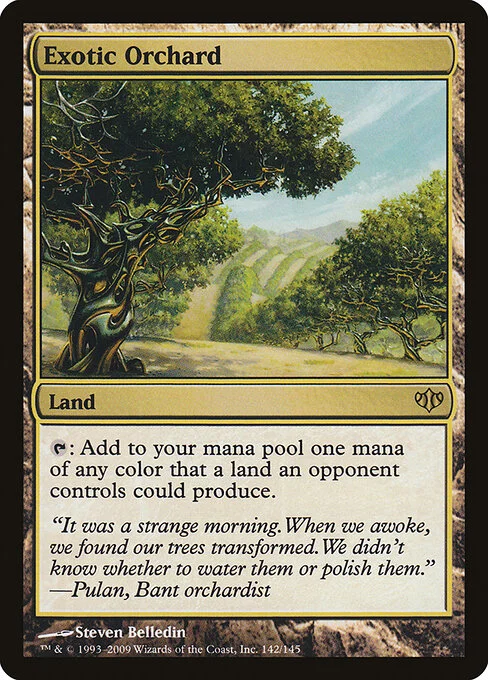 Exotic Orchard, carta Magic di tipo Land illustrata da Steven Belledin
