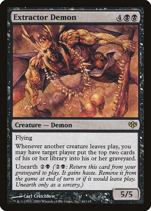 Extractor Demon, carta Magic di tipo Creature — Demon illustrata da Carl Critchlow
