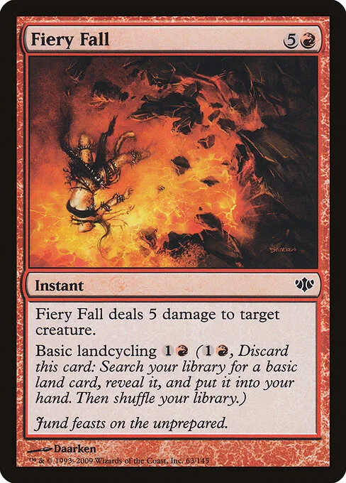 Fiery Fall, carta Magic di tipo Instant illustrata da Daarken