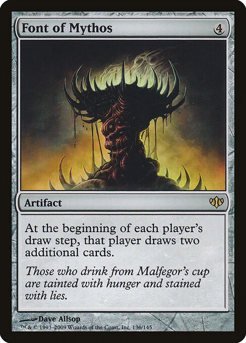 Font of Mythos, carta Magic di tipo Artifact illustrata da Dave Allsop