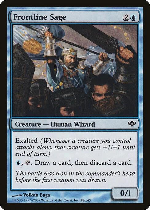 Frontline Sage, carta Magic di tipo Creature — Human Wizard illustrata da Volkan Baǵa