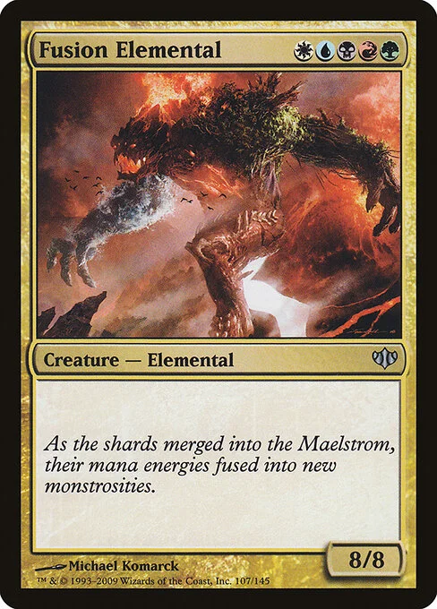 Fusion Elemental, carta Magic di tipo Creature — Elemental illustrata da Michael Komarck