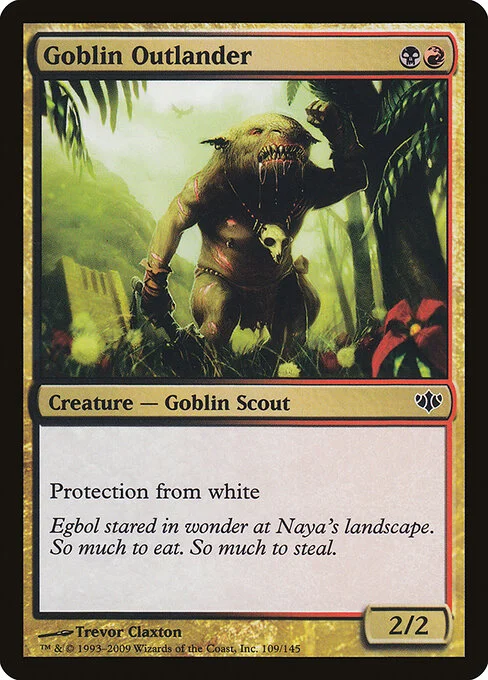Goblin Outlander, carta Magic di tipo Creature — Goblin Scout illustrata da Trevor Claxton