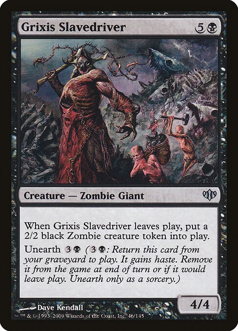 Grixis Slavedriver, carta Magic di tipo Creature — Zombie Giant illustrata da Dave Kendall
