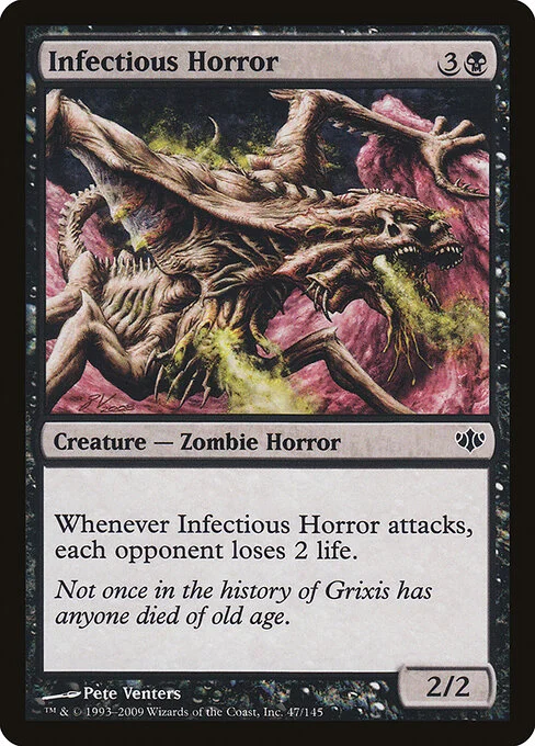 Infectious Horror, carta Magic di tipo Creature — Zombie Horror illustrata da Pete Venters