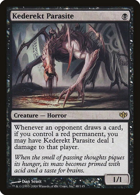 Kederekt Parasite, carta Magic di tipo Creature — Horror illustrata da Dan Murayama Scott