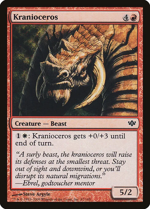 Kranioceros, carta Magic di tipo Creature — Beast illustrata da Steve Argyle