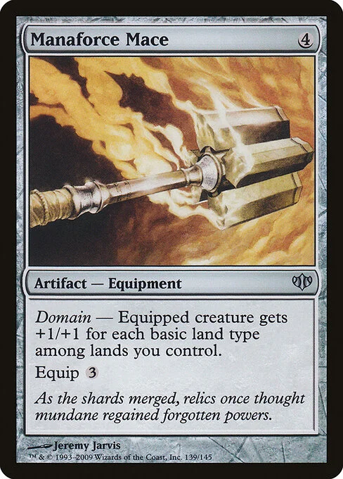 Manaforce Mace, carta Magic di tipo Artifact — Equipment illustrata da Jeremy Jarvis