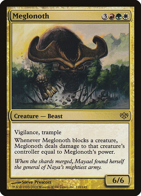 Meglonoth, carta Magic di tipo Creature — Beast illustrata da Steve Prescott