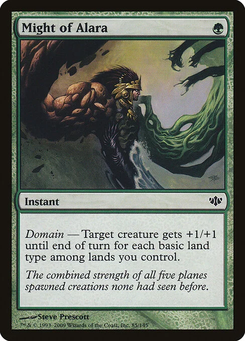 Might of Alara, carta Magic di tipo Instant illustrata da Steve Prescott