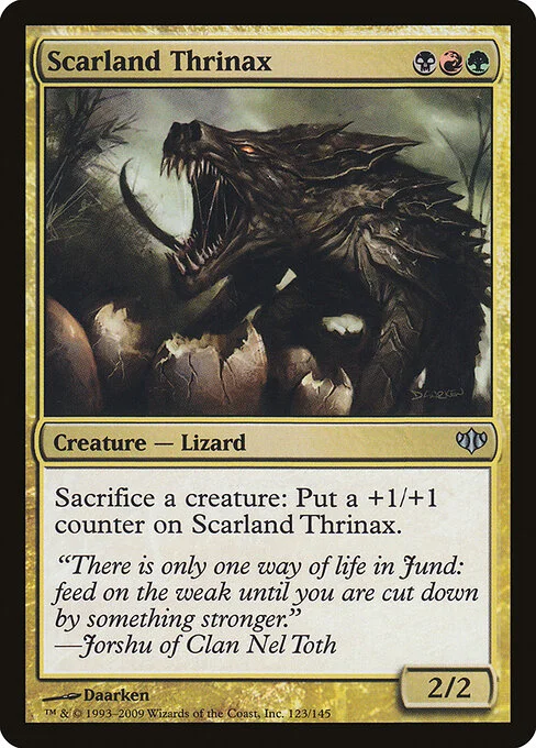 Scarland Thrinax, carta Magic di tipo Creature — Lizard illustrata da Daarken