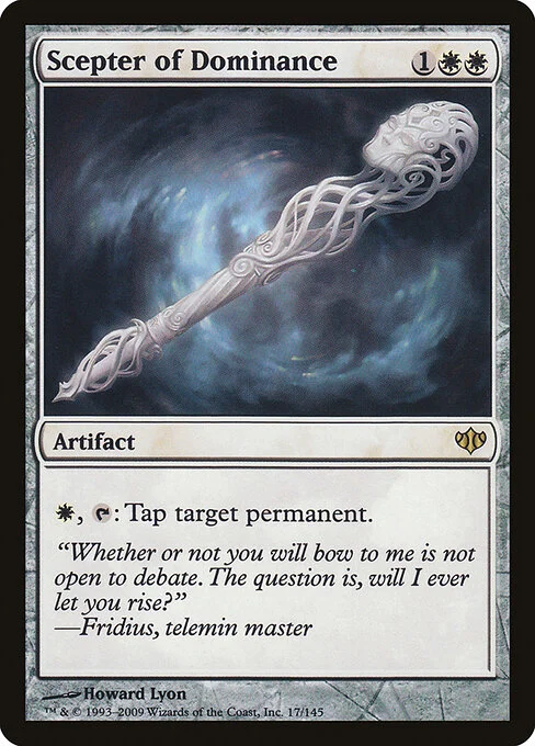 Scepter of Dominance, carta Magic di tipo Artifact illustrata da Howard Lyon