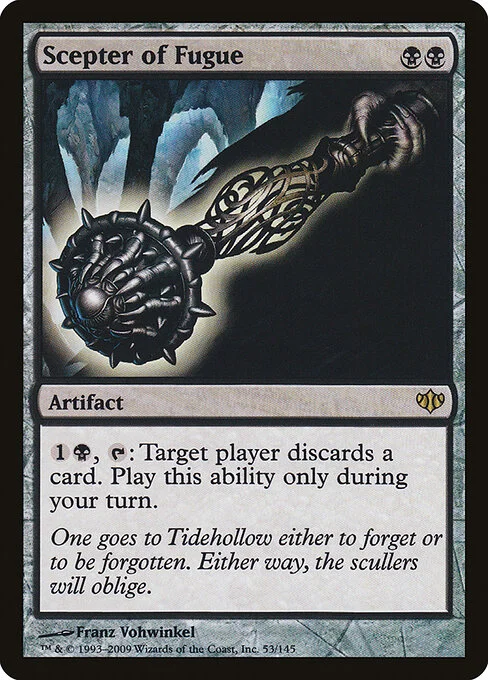 Scepter of Fugue, carta Magic di tipo Artifact illustrata da Franz Vohwinkel