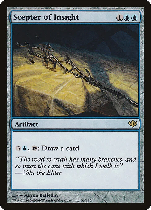 Scepter of Insight, carta Magic di tipo Artifact illustrata da Steven Belledin