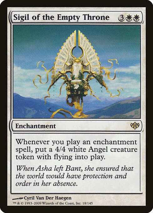 Sigil of the Empty Throne, carta Magic di tipo Enchantment illustrata da Cyril Van Der Haegen