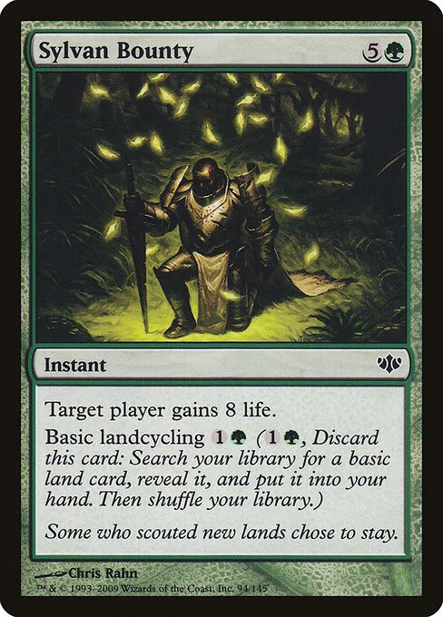 Sylvan Bounty, carta Magic di tipo Instant illustrata da Chris Rahn