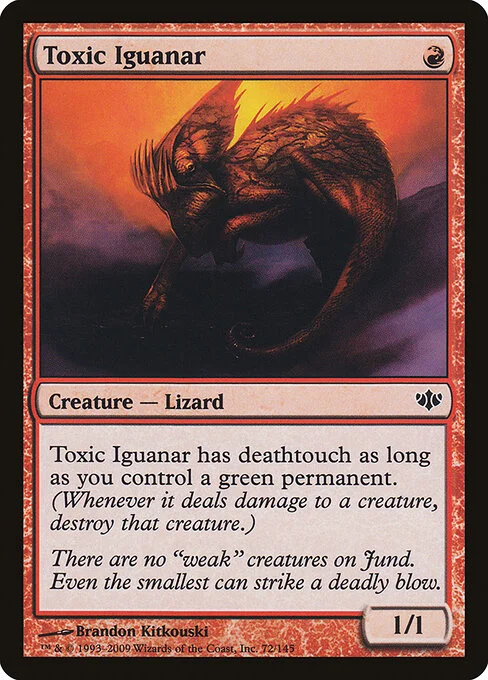 Toxic Iguanar, carta Magic di tipo Creature — Lizard illustrata da Brandon Kitkouski