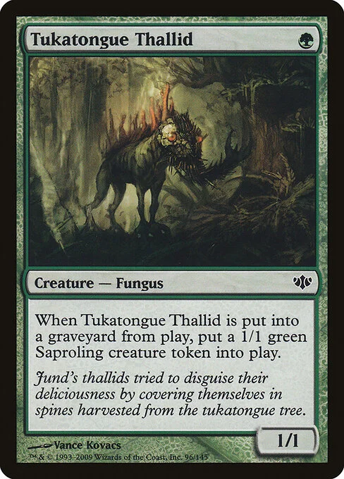 Tukatongue Thallid, carta Magic di tipo Creature — Fungus illustrata da Vance Kovacs