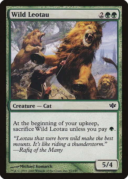Wild Leotau, carta Magic di tipo Creature — Cat illustrata da Michael Komarck