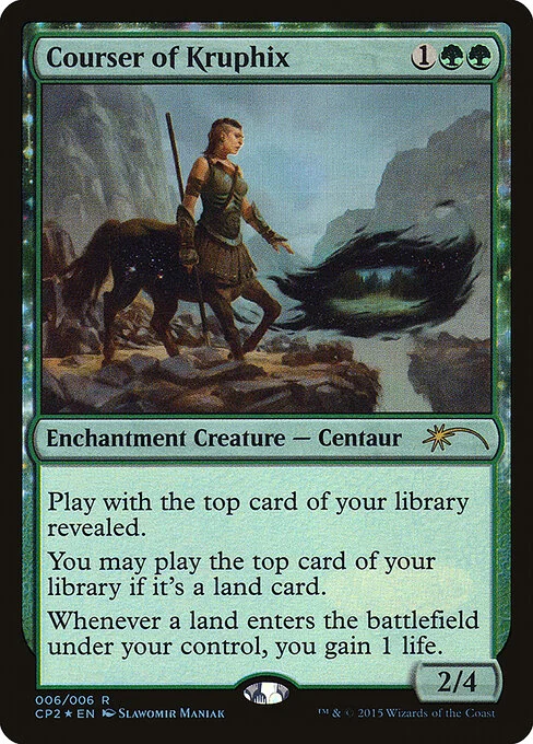 Courser of Kruphix, carta Magic di tipo Enchantment Creature — Centaur illustrata da Slawomir Maniak