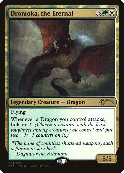 Dromoka, the Eternal, carta Magic di tipo Legendary Creature — Dragon illustrata da Slawomir Maniak