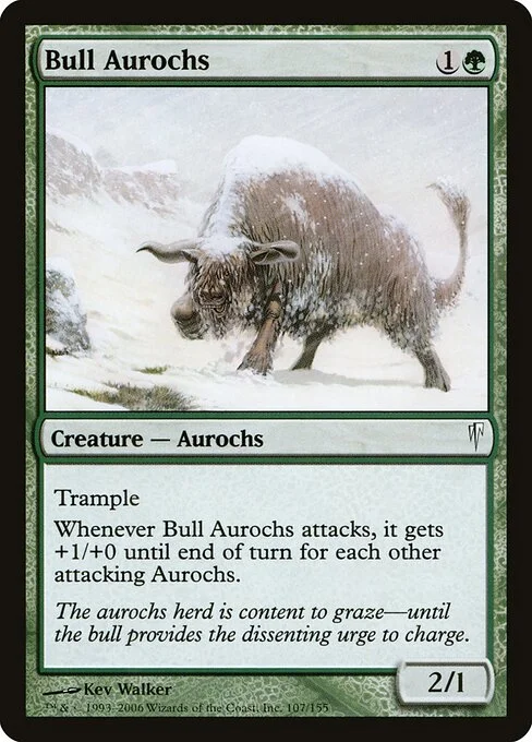 Bull Aurochs, carta Magic di tipo Creature — Aurochs illustrata da Kev Walker