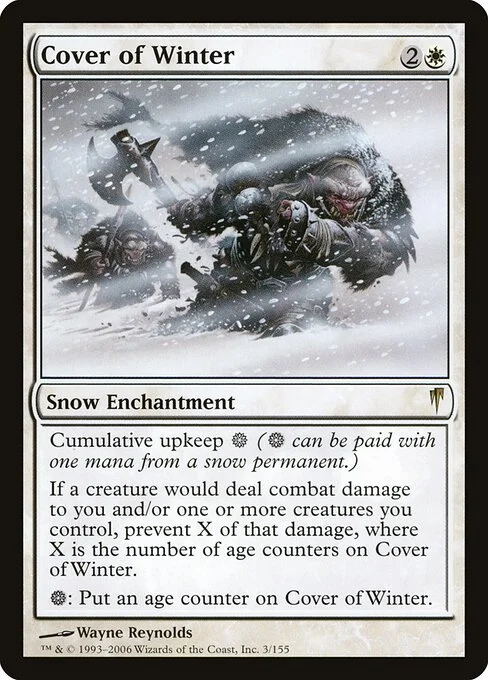 Cover of Winter, carta Magic di tipo Snow Enchantment illustrata da Wayne Reynolds