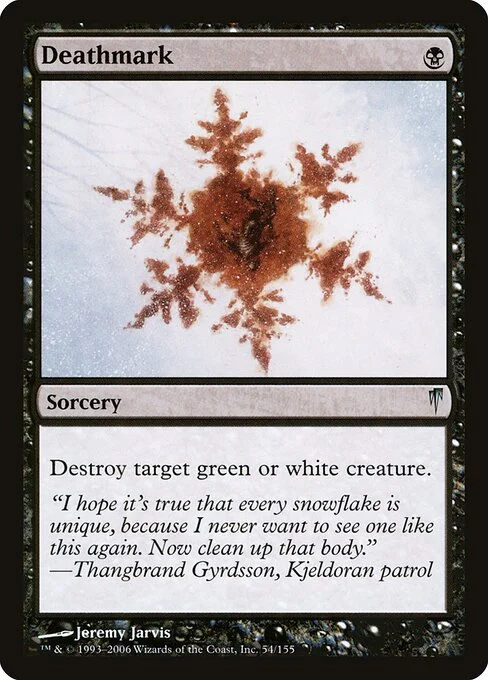 Deathmark, carta Magic di tipo Sorcery illustrata da Jeremy Jarvis