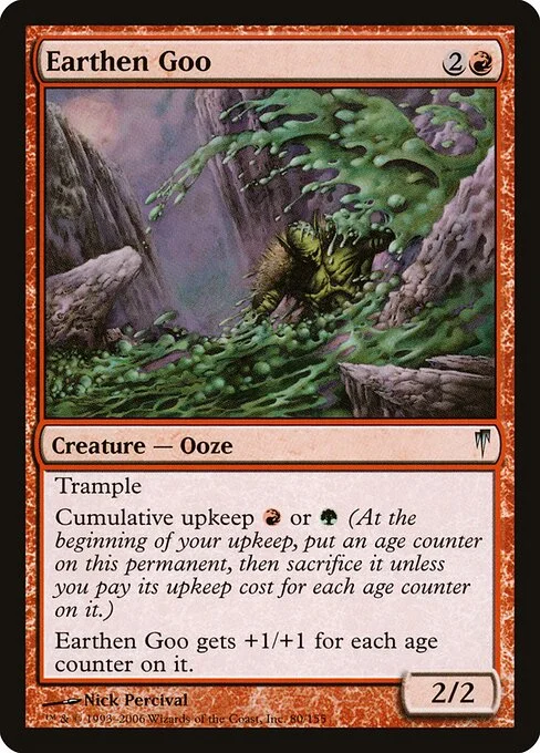 Earthen Goo, carta Magic di tipo Creature — Ooze illustrata da Nick Percival