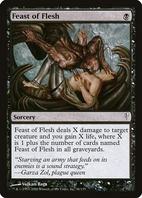 Feast of Flesh, carta Magic di tipo Sorcery illustrata da Volkan Baǵa