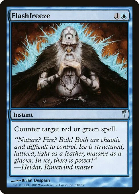 Flashfreeze, carta Magic di tipo Instant illustrata da Brian Despain