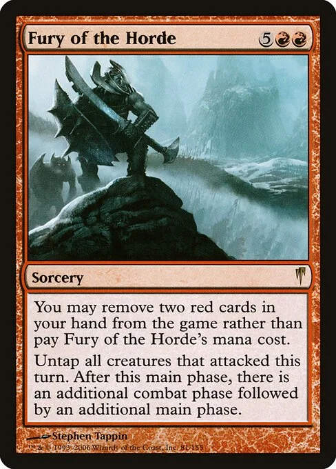 Fury of the Horde, carta Magic di tipo Sorcery illustrata da Stephen Tappin