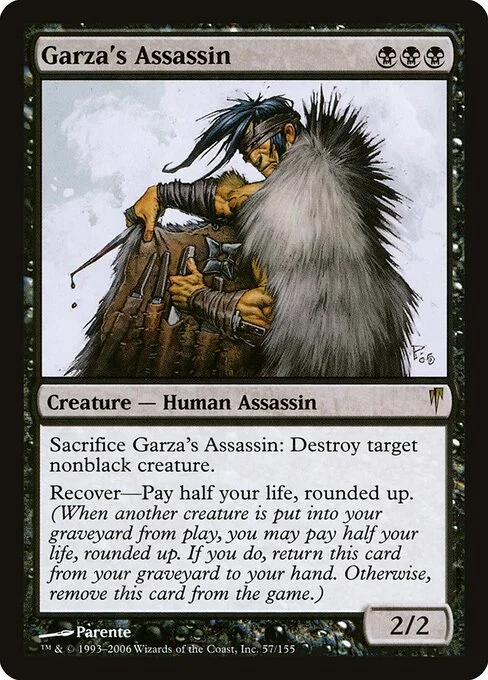 Garza's Assassin, carta Magic di tipo Creature — Human Assassin illustrata da Paolo Parente