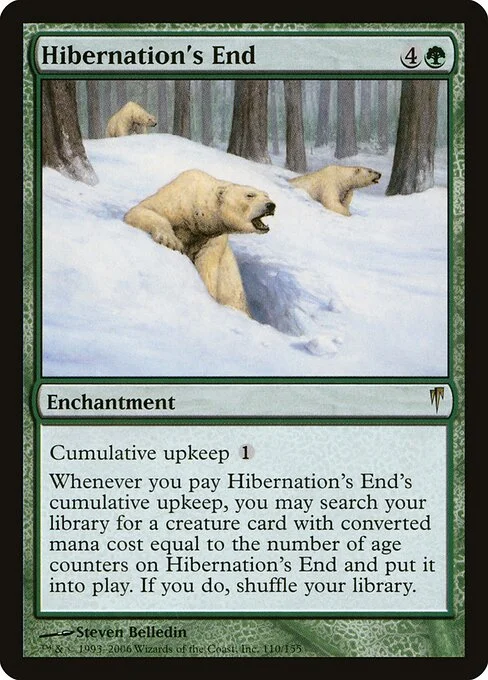 Hibernation's End, carta Magic di tipo Enchantment illustrata da Steven Belledin