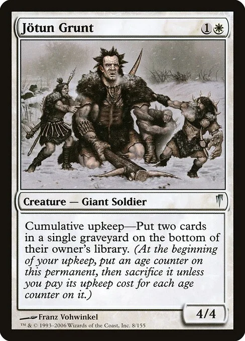 Jötun Grunt, carta Magic di tipo Creature — Giant Soldier illustrata da Franz Vohwinkel