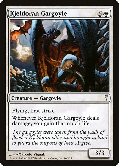 Kjeldoran Gargoyle, carta Magic di tipo Creature — Gargoyle illustrata da Marcelo Vignali