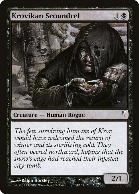 Krovikan Scoundrel, carta Magic di tipo Creature — Human Rogue illustrata da Ralph Horsley