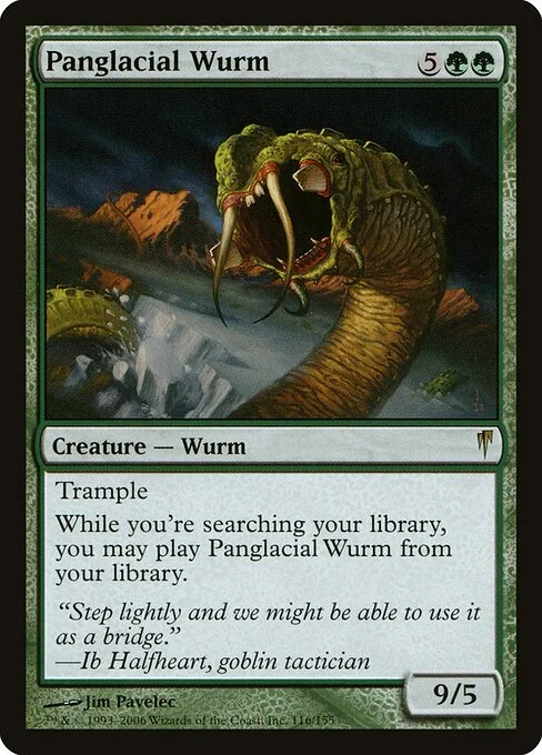Panglacial Wurm, carta Magic di tipo Creature — Wurm illustrata da Jim Pavelec